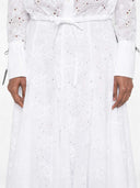 Tory Burch Broderie Anglaise Midi Skirt With Drawstring Waist