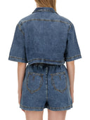 Camicia ritagliata dei jeans Moschino
