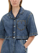 Camicia ritagliata dei jeans Moschino