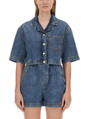 Camicia ritagliata dei jeans Moschino