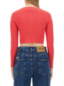 Cardigan ritagliato dei jeans Moschino