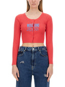 Cardigan ritagliato dei jeans Moschino