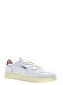 Autry Medalist Low Man Bj01 Leather/Suede/Logo White/Deep Claret