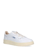 Autry Medalist Low Man Bj04 Leather/Suede/Logo White/Snow White