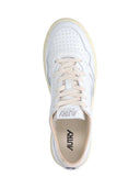Autry Medalist Low Man Bj04 Leather/Suede/Logo White/Snow White