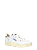 Autry Medalist Low Man Hj04 Leather/Printed Suede/Logo White/Lavagna