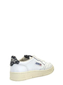 Autry Medalist Low Man Hj04 Leather/Printed Suede/Logo White/Lavagna