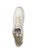 Autry Medalist Low Man Hj04 Leather/Printed Suede/Logo White/Lavagna