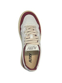Autry Medalist Low Wom Ft20 Soft Leather/Suede White/Burgundy