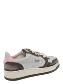 Autry Medalist Low Wom Yb02 Laminated Suede/Suede Silver/Mustang Sugar