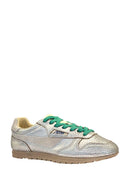 Autry Windspin Low Wom Xa01 Metallic Snake Print/Suede Silver/White