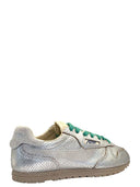 Autry Windspin Low Wom Xa01 Metallic Snake Print/Suede Silver/White