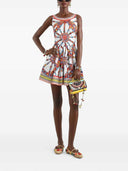 Dolce & Gabbana Poplin Midi Dress With Carretto Print