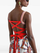 Dolce & Gabbana Poplin Midi Dress With Carretto Print