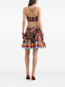 Dolce & Gabbana Poplin Miniskirt With Carretto Print