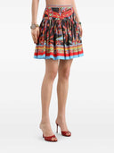 Dolce & Gabbana Poplin Miniskirt With Carretto Print
