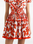 Dolce & Gabbana Poplin Skirt With Majolica Print