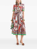 Dolce & Gabbana Carretto Sukienka z popeliny z nadrukiem