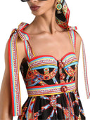 Robe en popeline imprimée Dolce & Gabbana