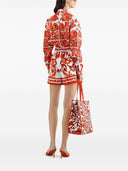 Dolce & Gabbana Poplin Shorts With Majolica Print