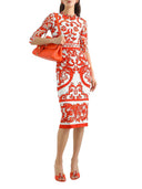 Dolce & Gabbana Maiolica Print Charmeuse Dress: