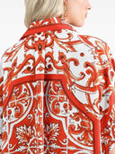 Dolce & Gabbana Silk Shirt With Maiolica Print