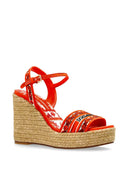 Dolce & Gabbana Embroidered Logo Wedge Sandals