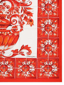 Dolce & Gabbana Silk Twill Scarf With Majolica Print, 90 X 90 Cm