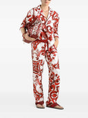 Dolce & Gabbana Twill Vanity Trousers With Majolica Print