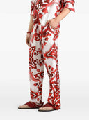 Dolce & Gabbana Twill Vanity Trousers With Majolica Print