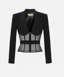 Elisabetta Franchi Crepe et veste en tulle