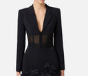 Elisabetta Franchi Crepe et veste en tulle