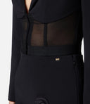 Elisabetta Franchi Crepe et veste en tulle