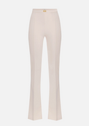 Elisabetta Franchi Flared Pants With Logo Plate