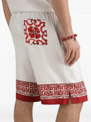 Dolce & Gabbana Vanity Bermuda Shorts In Jacquard Twill With A Majolica Print