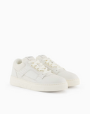 Emporio Armani Leather And Mesh Sneakers