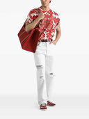 Dolce & Gabbana Cotton T Shirt With Majolica Print