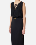 Elisabetta Franchi Georgette Laced Dress