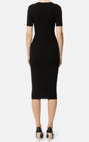 Elisabetta Franchi Ribbed Dress With Necklace