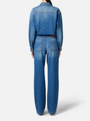 Elisabetta Franchi Denim Jumpsuit With Logo Details