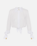 Elisabetta Franchi Shirt With Rhinestone And Knot