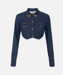 Elisabetta Franchi Cropped Shirt With Logo Details
