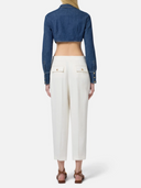 Elisabetta Franchi Cropped Shirt With Logo Details