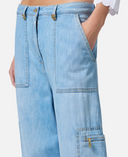 Elisabetta Franchi Cargo jeans met juweel details