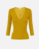 Elisabetta Franchi Ribbed Sweater With Necklace