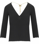 Elisabetta Franchi Ribbed Sweater With Necklace