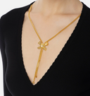 Elisabetta Franchi Ribbed Sweater With Necklace