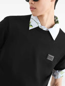 Dolce & Gabbana Cotton T Shirt With Logo Plaque