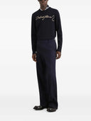 Maglione in maglia tinta unita ricamato Dolce & Gabbana
