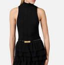 Elisabetta Franchi Red Carpet Dress With Ruffles